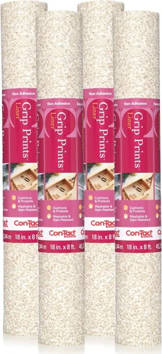 Vista 9 de Con-Tact Brand Grip Prints - Forro versátil y duradero no adhesivo antideslizante para cajones y gabinetes, 12 pulgadas por 5 pies en piedra
