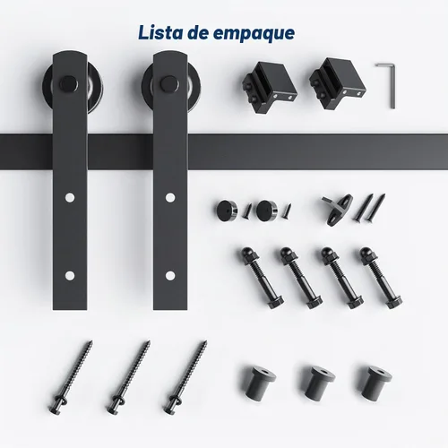Vista 7 de EaseLife Kit de Rieles de Ferretería para Puerta Corrediza de Granero de Servicio Pesado de 4 Pies, Suave y Silencioso, Fácil de Instalar