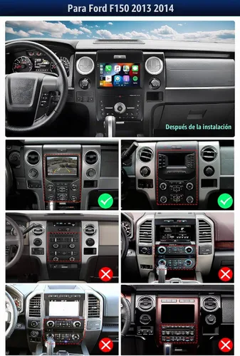 Vista 2 de [4+64GB] Android 15 Estéreo de coche para Ford F150 2013 2014 con Carplay inalámbrico y Android Auto, 9 '' pantalla táctil Radio coche con Bluetooth