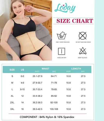 Vista 6 de LODAY Entrenador de cintura para mujer, faja moldeadora de control de abdomen, transpirable, corsé de malla cruzada, faja deportiva