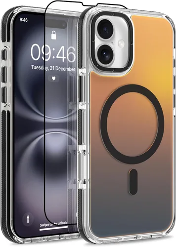 Vista 233 de Funda magnética para Google Pixel 10 Pro XL [compatible con Magsafe] [bonito diseño fluorescente de moda] a prueba de golpes, delgada, translúcida