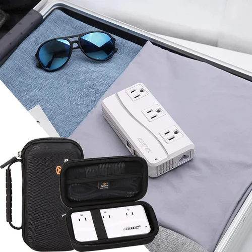 Vista 4 de Aproca Funda compatible con convertidor de potencia BESTEK de 250 W/convertidor de voltaje de 220 V a 110 V, bolsa de almacenamiento portátil