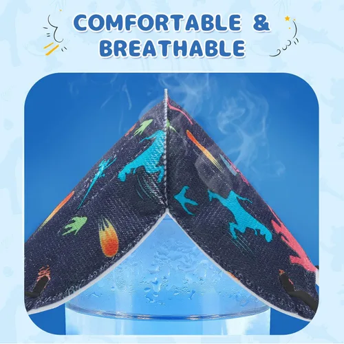 Vista 7 de FENFEN Mascarilla Facial KN95 Desechable para Niños - Mascarillas KN 95 para Niños Tamaño Pequeño Transpirable para Niños Mascarilla KN95 Mascaras