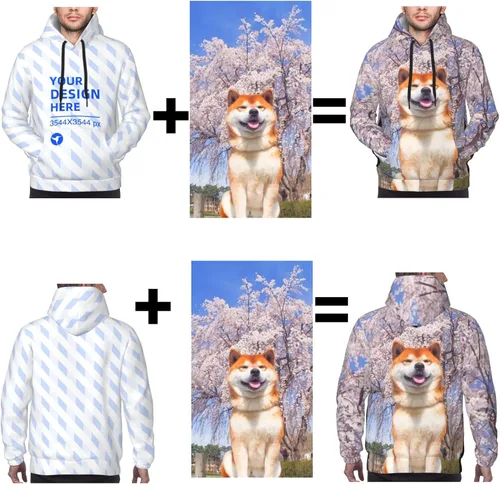 Vista 5 de HEYCE 3D custom hoodies for men and women, add your own photo hoodie, personalize your own hoodie design