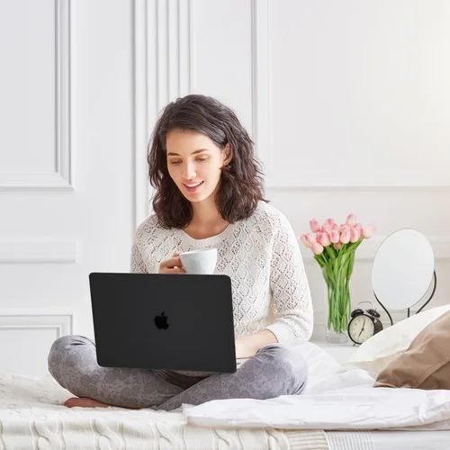 Vista 3 de Funda para MacBook Air de 13 pulgadas A1466 A1369 versión 2010-2017, 5 en 1 carcasa rígida de plástico, funda para teclado, protector de pantalla