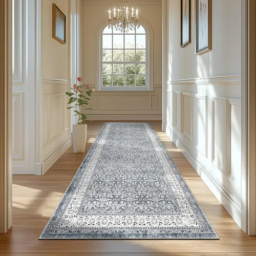 Vista 12 de jinchan Fiora - Alfombra lavable de área pequeña, alfombra de entrada floral de medio círculo de 2 x 3, tapete de media luna de pelo bajo, suave