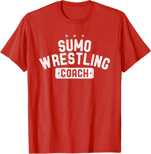 Vista 94 de Camiseta vintage de lucha libre Sumo Entrenador de lucha libre, Negro, S