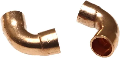 Vista 2 de RLECS 8PCS 1/4 "codo de cobre accesorios de tubería, 90 grados, HVAC y refrigeración, 0.250x0.035 in