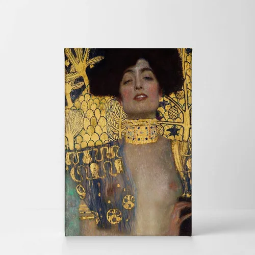 Vista 2 de Smile Art Design Judith y la cabeza de Holofernes por Gustav Klimt - Lienzo decorativo para pared, pintura de arte famoso, pinturas al óleo, arte
