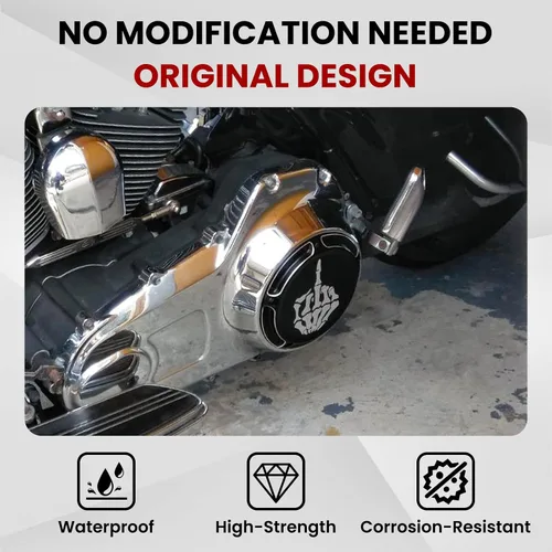 Vista 7 de GUAIMI Tapa de distribuidor de CNC con borde de corte profundo Derby para Harley Dyna FLD Street Glide FLHTK FLHRS Fatboy FXSTB 1996-2013 - Dedo