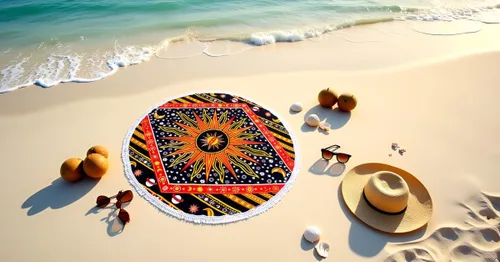 Vista 25 de Tapiz redondo de mandala indio, manta de playa, mantel de algodón gitano hippie bohemio, toalla de playa, esterilla de yoga
