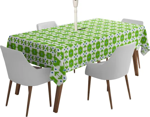 Vista 55 de Mantel cuadrado para interiores y exteriores de 58 x 58 pulgadas, mantel cuadrado impermeable para mesa de patio, manteles de primavera/verano