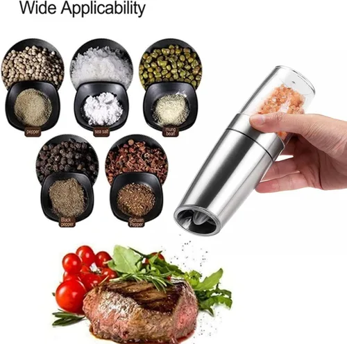 Vista 5 de Molinillo eléctrico automático de pimienta, molinillo de especias de inducción por gravedad, molinillo de pimienta, juego de molinillo de sal