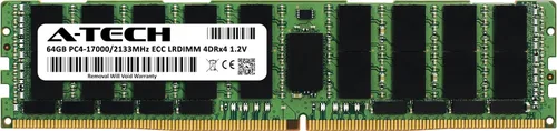 Vista 2 de A-Tech Memoria RAM de 64 GB para Dell PowerEdge R730 XL - DDR4 2133MHz PC4-17000 ECC Carga reducida LRDIMM 4DRx4 (4Rx4) 1.2V - Servidor único