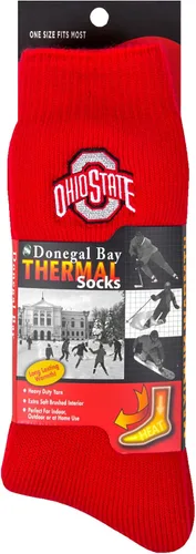 Vista 3 de DB Fan Gear Ohio State Buckeyes - Calcetines térmicos Scarlet