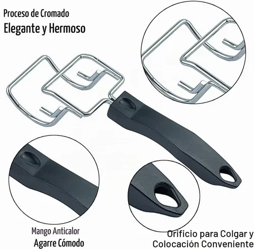 Vista 5 de Extractor de bandeja de horno tostador de convección para freidora de aire, 2 piezas, clip para parrillas