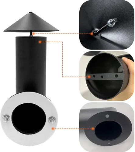 Vista 6 de Parrilla de pellets para chimenea de humo, kit de tubo de humo de repuesto para Pit Boss, Traeger, parrillas de madera de chef de campamento