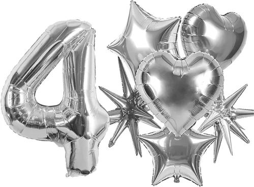 Vista 128 de Globos de números grandes, negros, de 40 pulgadas