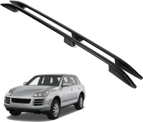 Vista 9 de ERKUL - Barras transversales para techo para Porsche Cayenne 2003-2010 Barras transversales de aluminio con bloqueo antirrobo para el techo