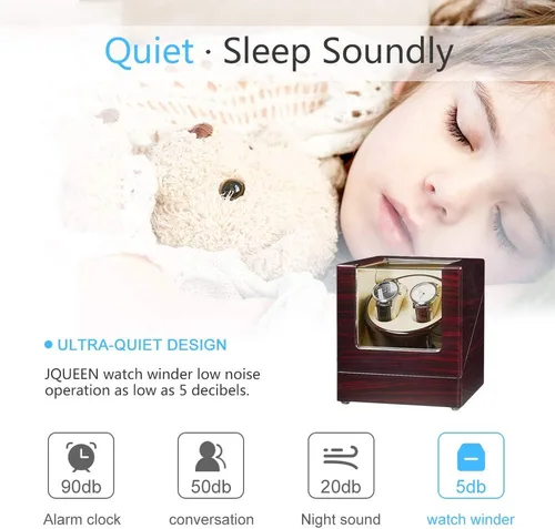 Vista 4 de JQUEEN - Bobinador de reloj doble con silencioso motor japonés Mabuchi, S