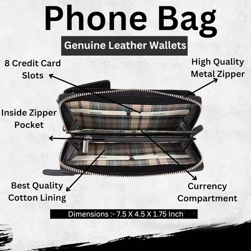Vista 4 de Bolsos cruzados de cuero genuino pequeños para mujer monedero del teléfono celular, moda casual con correa ajustable