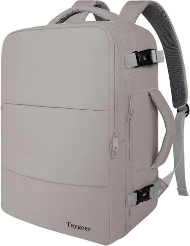 Vista 33 de Taygeer - Mochila de viaje para mujeres, mochila de cabina con puerto de carga USB y bolsa para zapatos, mochila TSA para laptop de 15.6 pulgadas