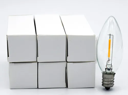 Vista 3 de Creative Hobbies Bombillas LED de repuesto para lámparas eléctricas de velas, velas de ventana, candelabros equivalentes a 7 vatios, transparente