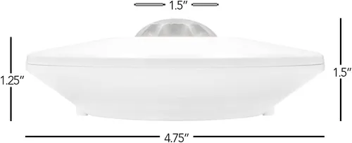 Vista 9 de Maxxima Sensor de ocupación PIR de 360 grados para montaje en techo, sensor de movimiento con cable duro, compatible con LED de 120 V, solución