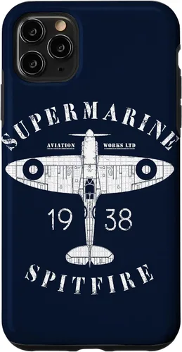 Vista 18 de iPhone 12 Pro Max Spitfire RAF Británico WW2 Fighter Aviation Case Supermarine Aviation