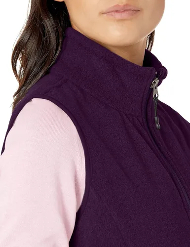 Vista 3 de Tienda Essentials Chaleco de forro de vellón suave, sin mangas, de corte clásico para mujer (disponible en tallas extragrandes)
