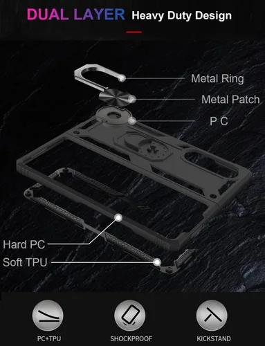 Vista 2 de IKAZZ Funda protectora a prueba de golpes para Galaxy Z Fold 3, grado
