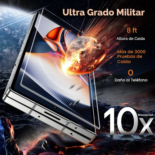 Vista 3 de TOCOL Protector de pantalla para Samsung Galaxy Z Fold 7, dureza 9H, grado militar, inastillable, HD, vidrio templado compatible con funda, 2