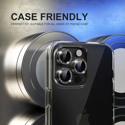 Vista 199 de Choiche Compatible para iPhone 16 Pro/iPhone 16 Pro Max Protector de Lente de Cámara, Vidrio Templado 9H Protector de Pantalla de Cubierta de Cámara