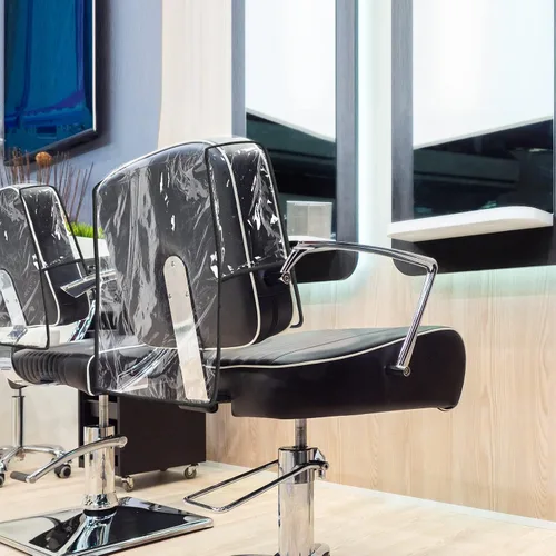 Vista 4 de Hoolerry - 4 fundas para silla de salón, protectores de silla cuadrados