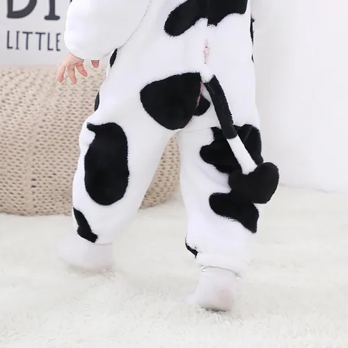Vista 7 de Lindo disfraz de animal para bebé, niña, niño, disfraz de Halloween, mullido, cálido, para otoño e invierno, regalos de Navidad