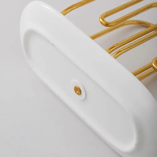 Vista 9 de Servilletero vertical de oro rosa con base de cerámica, moderno soporte desechable para toallas de mano para baño, pequeños servilleteros de cóctel