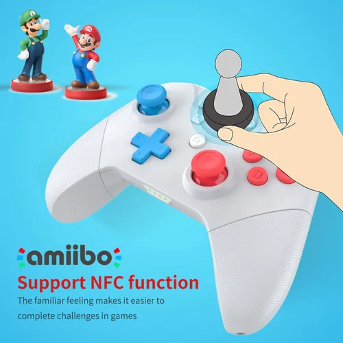 Vista 3 de GCHT GAMING Controlador de interruptor, controlador Switch Pro para interruptor inalámbrico SwitchLiteOLED con Wake Up AmiiboNFC, turbo, movimiento