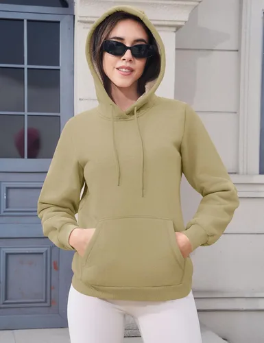 Vista 113 de MAGCOMSEN Sudaderas con capucha para mujer, con forro de sherpa, de vellón, para invierno, cálido, pesado, de algodón, con bolsillo