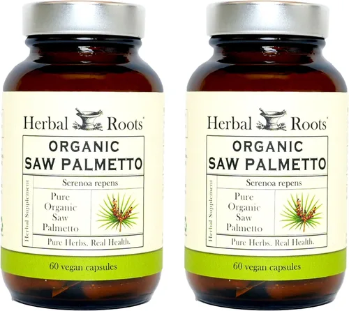 Vista 7 de Herbal Roots Cápsulas orgánicas de palma enana americana 1,000 mg por porción 60 cápsulas veganas orgánicas