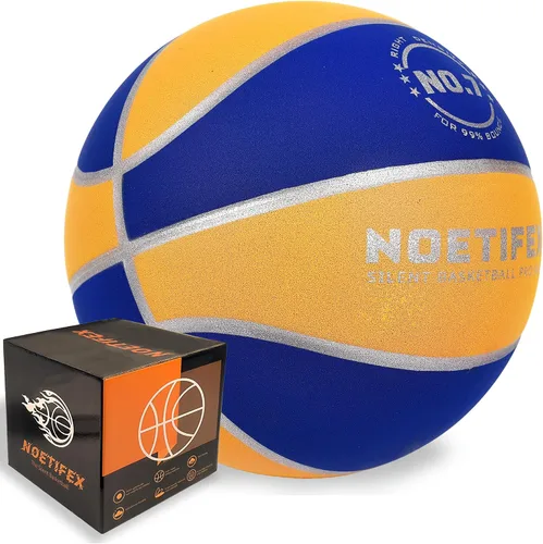 Vista 10 de Balón de baloncesto silencioso con peso de 580g mejorado, balón de entrenamiento interior de alta densidad y silencioso con caja de regalo