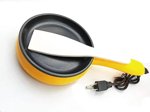 Vista 5 de Cuisine - Sartén eléctrica antiadherente de 6 pulgadas, amarillo mini sartén, Cuisine Electric Skillet