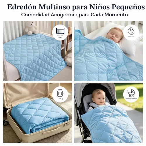 Vista 6 de BEDSUM Edredón alternativo 100% microfibra cepillada para niños, ultrasuave, ligero y cálido, transpirable, manta acolchada para cuna, para Agua