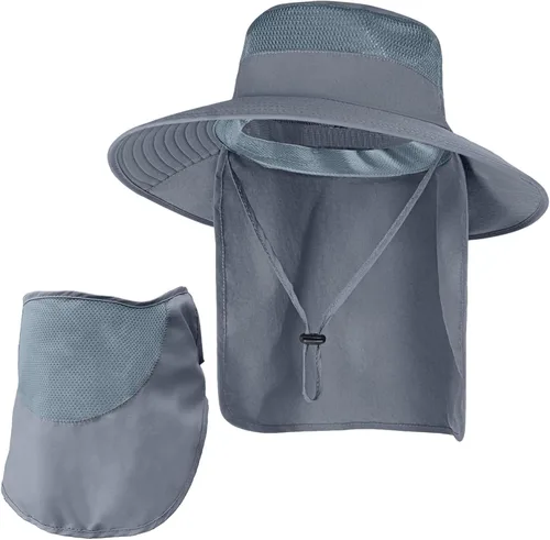Vista 41 de Sombreros de sol para hombres y mujeres, sombrero de pesca UPF 50+ transpirable de ala ancha Beige