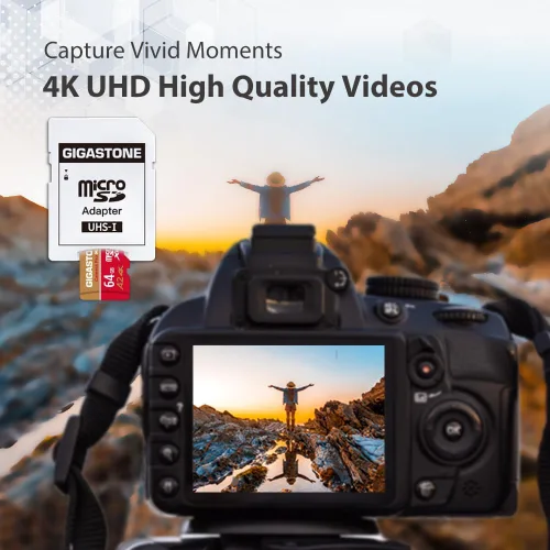 Vista 3 de Recuperación de datos de 5 años: tarjeta micro SD GIGASTONE de 64 GB, cámara Pro MAX, compatible con Gopro, Dash Cam, DJI, Drone, cámara