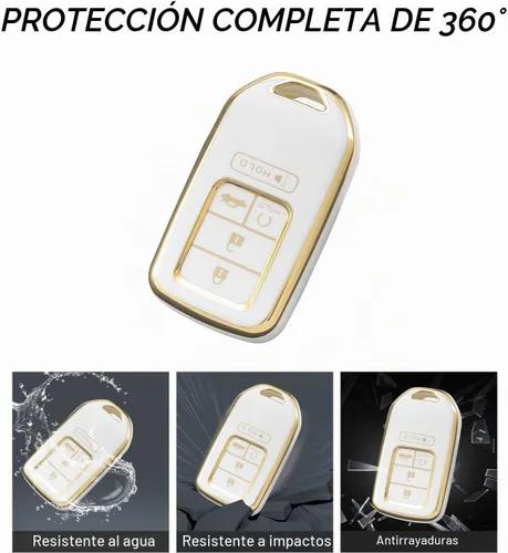 Vista 4 de Funda para llavero Honda compatible con Accord Civic CRV Pilot Odyssey 5 botones, carcasa de TPU suave para llaves