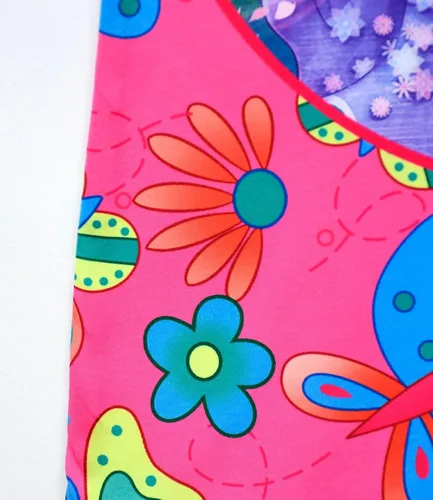 Vista 4 de AOVCLKID Little Girls Princess Dress Girls Cartoon Printed Casual Dress