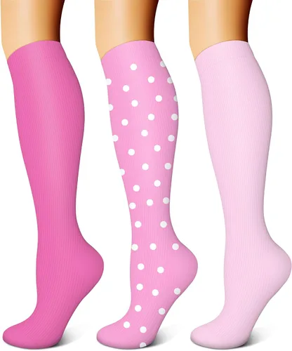 Vista 13 de FEYHAY Calcetines de compresión de cobre (3 pares) de 15-20 mmHg de circulación es la mejor atlética y diaria para hombres y mujeres, correr