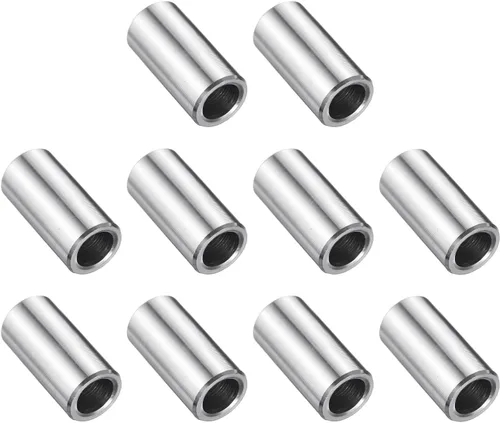 Vista 155 de uxcell 10 piezas de espaciador de acero inoxidable de 3/8" de diámetro interno x 3/4" de diámetro exterior x 1" de longitud, espaciador de rosca