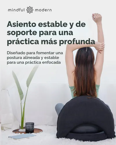 Vista 6 de Silla de meditación Mindful Modern Silla de piso ajustable con soporte de espalda Asiento de piso acolchado para soporte de postura y comodidad