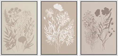 Vista 16 de MUDECOR Lienzo enmarcado para pared, juego de arte de acuarela pastel, bosque de pinos, naturaleza silvestre, ilustraciones modernas, decorativas